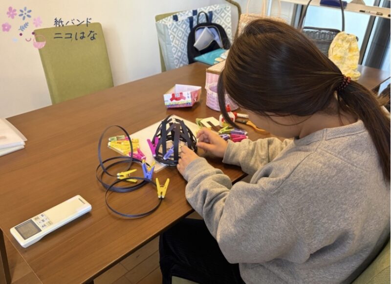 紙バンドレッスン風景