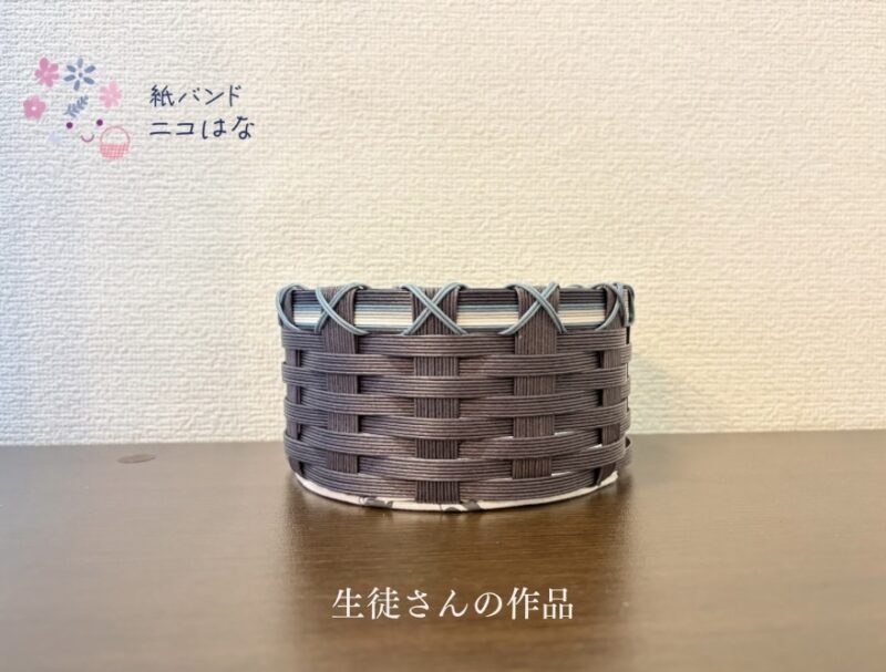 紙バンドのかご